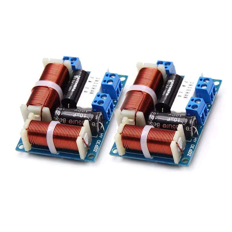 2PCS 2 Way 80W Speaker Treble Bass Frequency Divider Home Theater Hifi