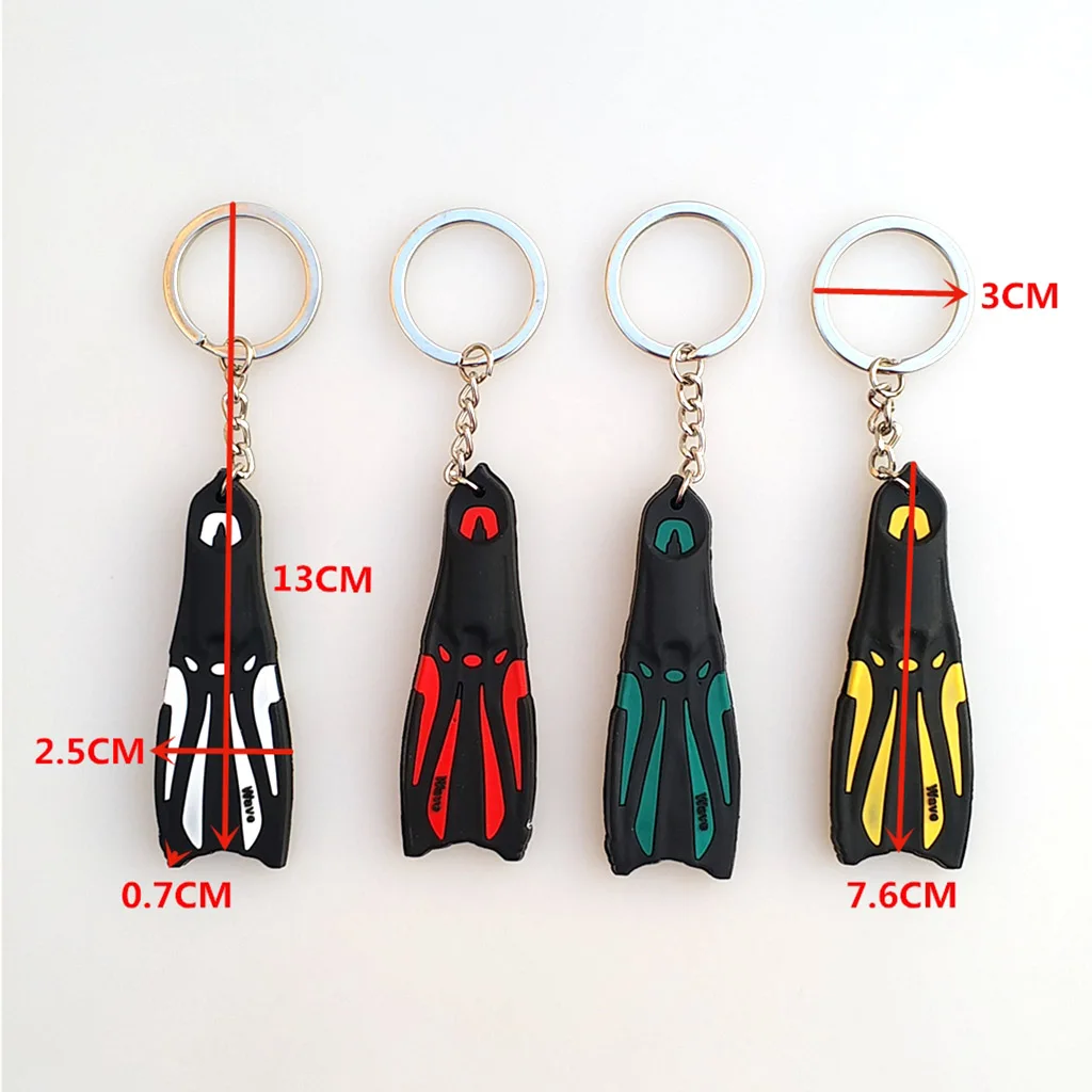 Scuba Flipper Key Chain for Men and Women Keyring for Boat Kayak Surfing Sailing Car Keys and more