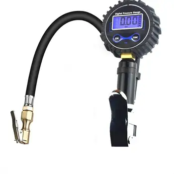 

Car Tire Digital Pressure Tool Durable Digital Display Inflatable Tool Aluminum Alloy Pressure Dial Gauge