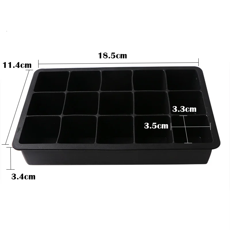 Delidge1pcs 15 квадратных кубиков льда Силиконовые кубики льда формы пищевого силикона Diy Кухня МОДЕЛЬ льда холодный напиток со льдом случайный
