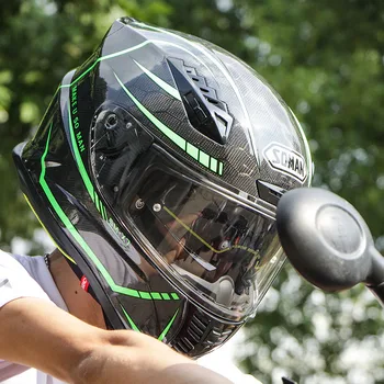 

Soman SM-X7 Snake Pattern Carbon Fiber Dot Motorcycle Helmet casco capacete moto Classic Full Face Motorbike Helmets