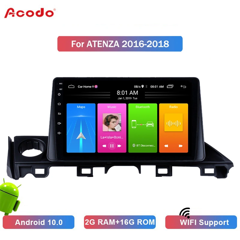 

ACODO 2G RAM+16G ROM Android 10.0 Car Radio Multimedia Player For Mazda Atez 2016-2018 Navigation GPS 2 din
