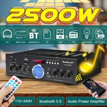 

Home Theater Amplifiers Hight Quality 110-220V bluetooth Home Power Amplifier Audio Stereo AMP Mixer USB FM