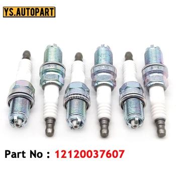 

6pcs/lot Platinum Spark Plug 12120037607 BKR6EQUP For BMW E34 E36 E38 E39 E46 E65 Z3 320 528 M54 M62 Z3 For Audi A4 A6 S4