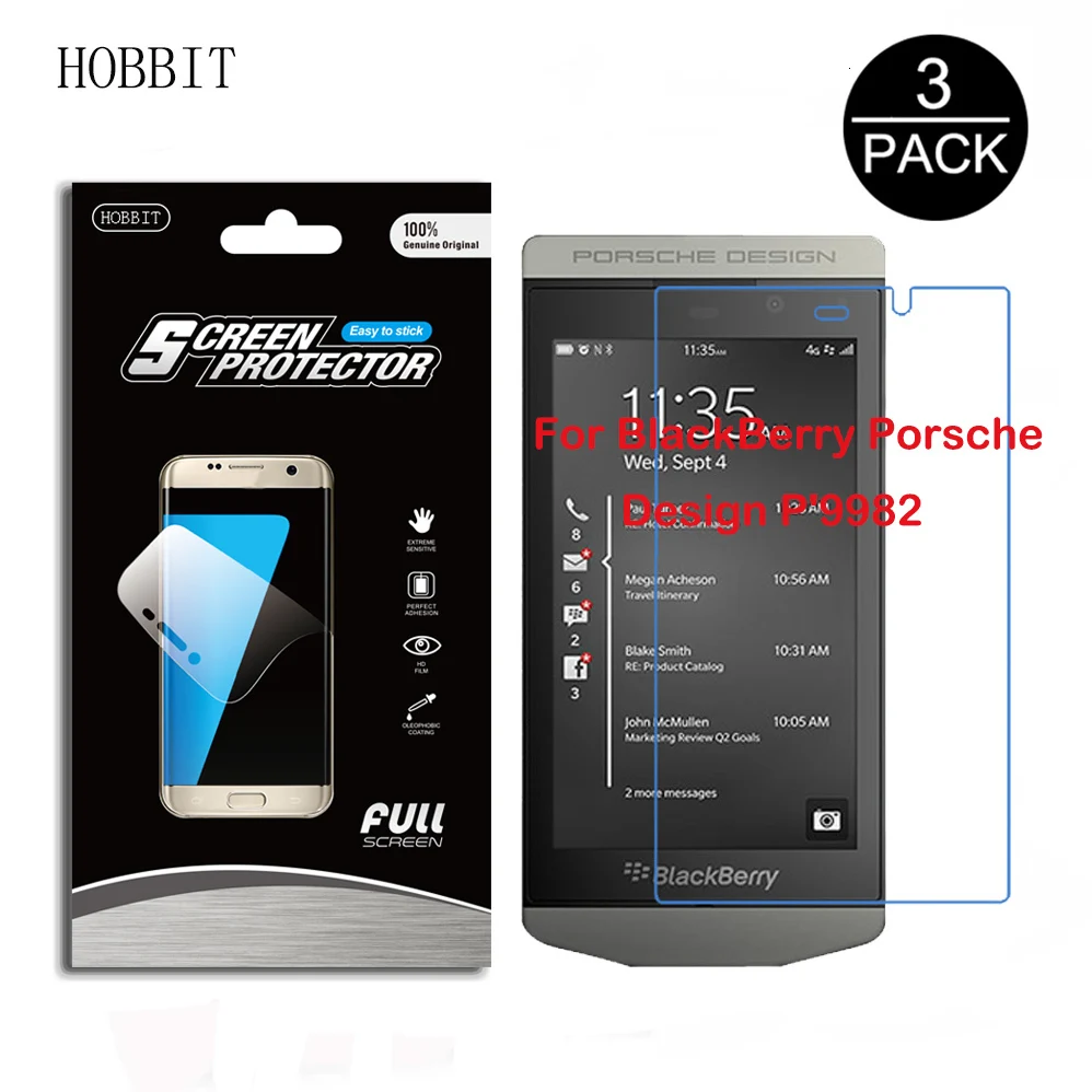 3 упаковки для BlackBerry Porsche Design P9982/P9983 Nano 7H Противоударная мягкая ТПУ Защитная пленка для экрана Взрывозащищенная защитная пленка