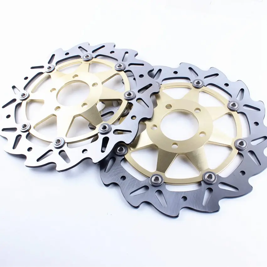Ротор дисковых передних тормозов 2 шт. для Kawasaki ZX6R 636 1998-2002 ZX9R 1998-1999 ZX6R 600 1995-2001 золотистый