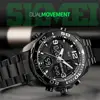 SKMEI Dual Movement Sport Mens Watches Rotatable Ring Quartz Digital Men Wristwatches Chrono Alarm Male Clock reloj hombre 1649 ► Photo 3/6