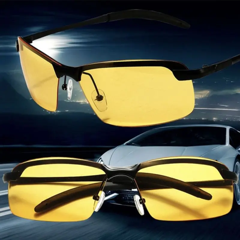 Мужские поляризованные солнцезащитные очки для вождения, очки ночного видения, очки для уменьшения бликов LX9E