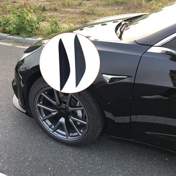 

Front Headlight Eyelids Trim Eyebrow Stickers for Tesla Model 3,Carbon Fiber Eyebrow Cover Decoration Styling Sticker,Headlight