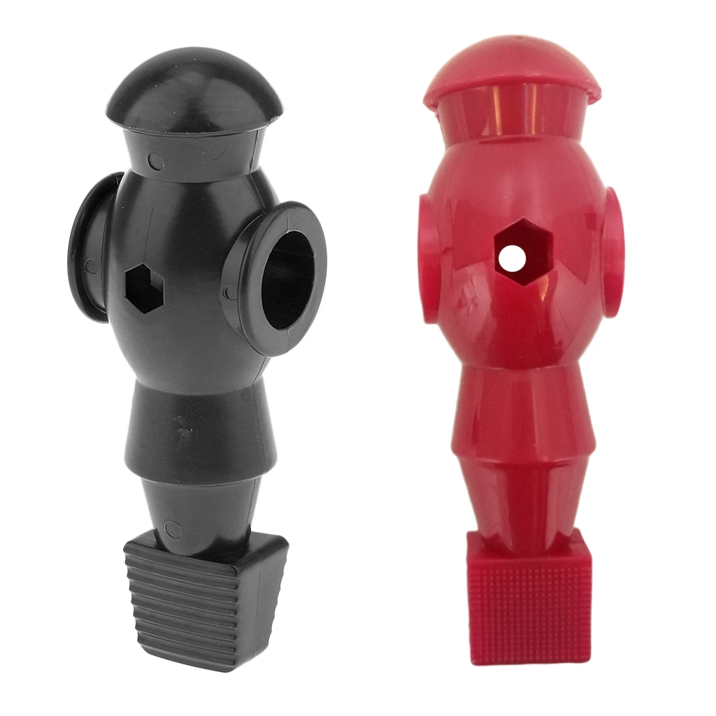2pcs Foosball Guys Figure Table Soccer Men Player Replacement Black & Red 2pcs Foosball Guys Figure Table Soccer Men Player Replacement Black & Red
