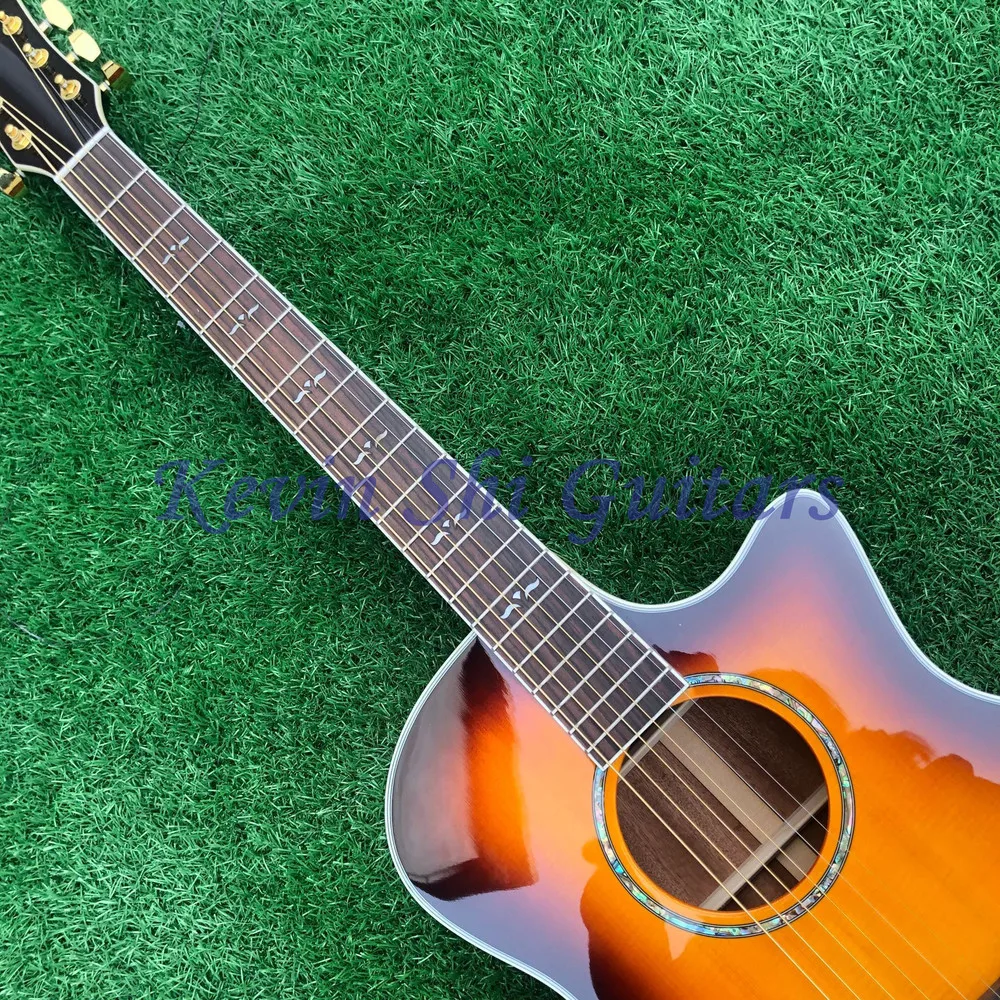 Chaylor 612c Акустическая гитара 614ce Акустическая Электрогитара Табак sunburst 614c Акустическая гитара