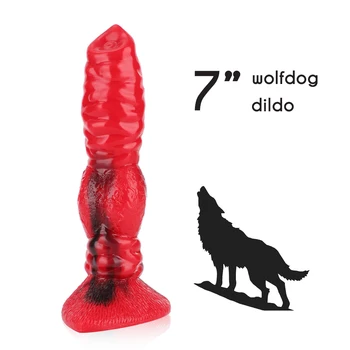 FRRK Dog Knot Dildo Anal Butt Plug Wolf Penis Fetish Sex Toys Fantasy Knotted Hound Dick Fake Canine Cock For Women Masturbate 1