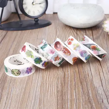 

Masking Tape Japanese Style Plants 7m Glue Gifts Decorative Tape Printing Craft Stationery Washi Tape
