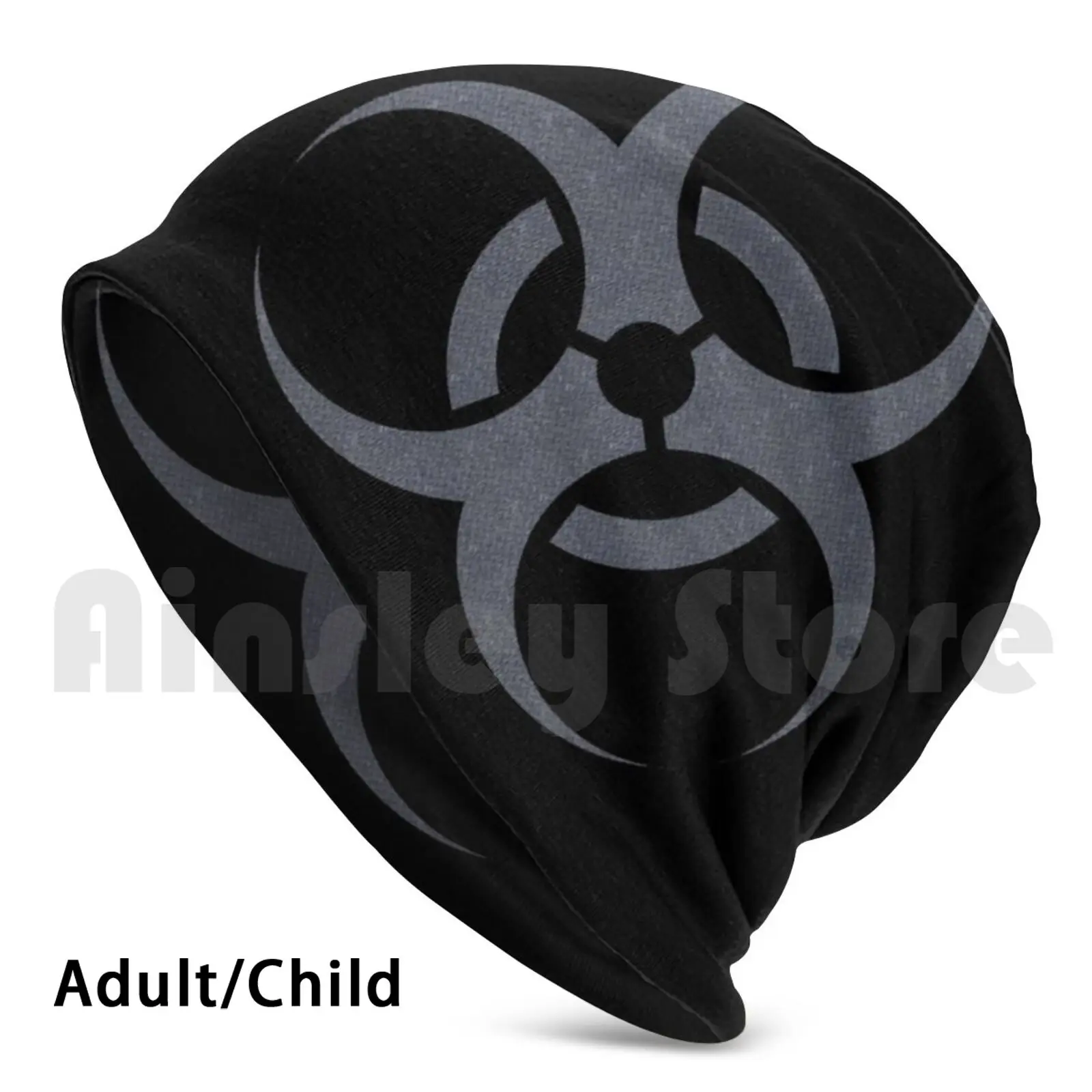 

Biohazard Beanie Hedging Cap DIY Print Cushion Biohazard Danger Zombies Quarantine Warning Biohazard Logo Biohazard Sign