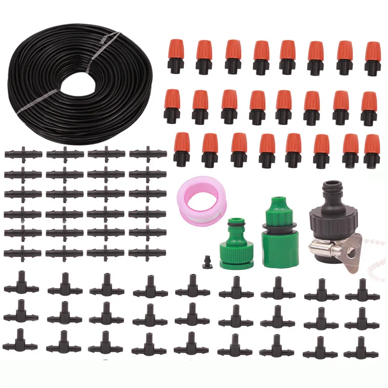 

20m Automatic Watering Micro Drip Irrigation System Garden Self Watering Kits With Adjustable Dripper Fog Nozzles Irrigation