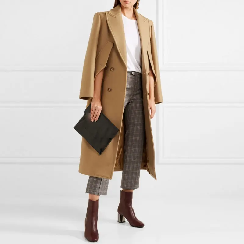 Goede Nieuwe Mode 2020 Vrouwen Vallen Winter Overjas Kameel Eenvoudige Wol Turkse Maxi Lange Jas Slim Casacos Femininos