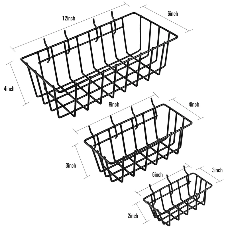  Pegboard Hooks with Basket Assortment Home Storage Hooks System Peg Board Tool Hanger Set Garage Ki - 4000397824664