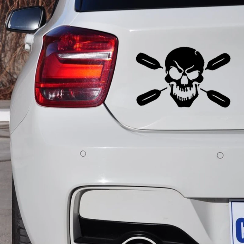 Модная Автомобильная наклейка Aliauto с черепом веслом рыбалка автомобили