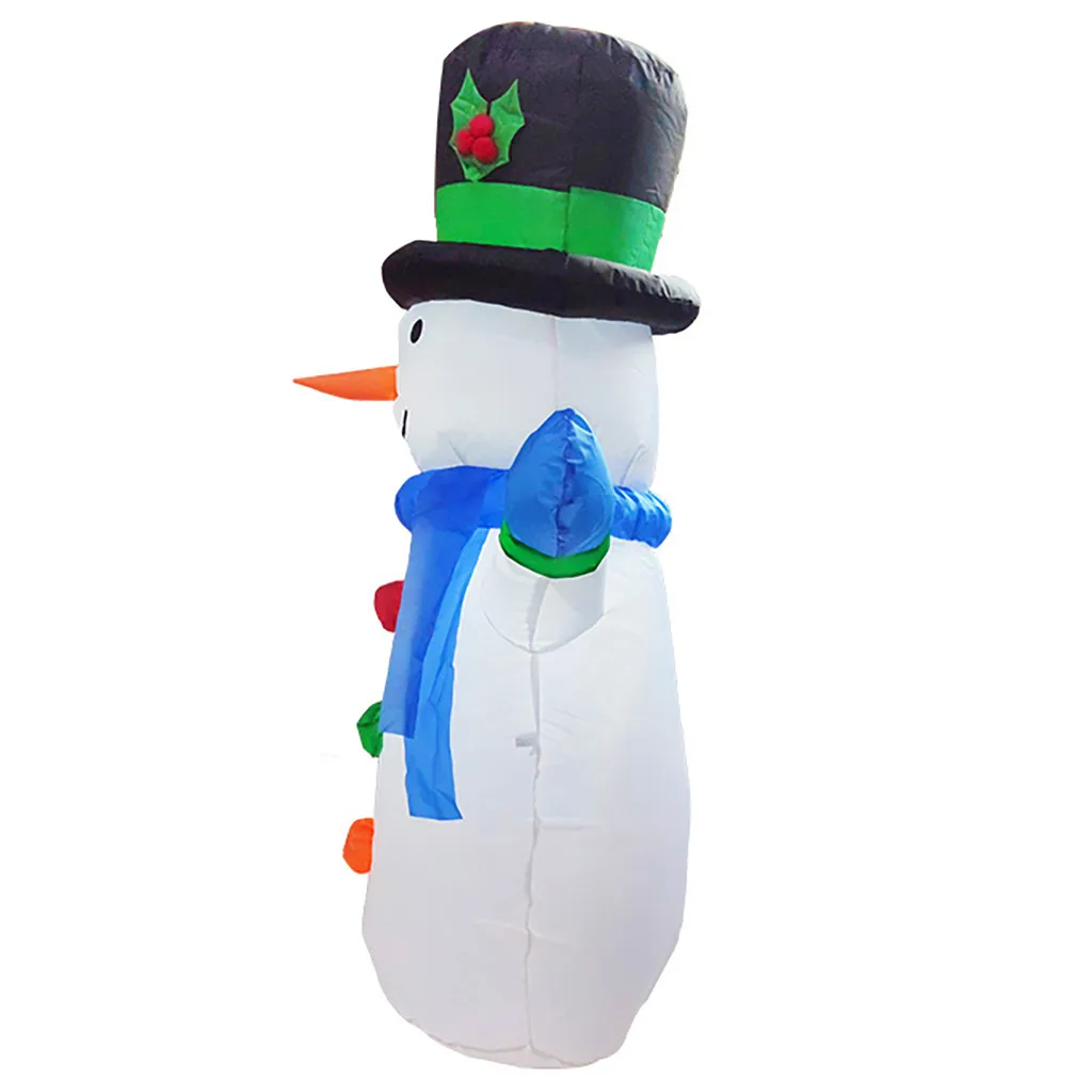 

Christmas Air Blown LED Inflatable Yard Garden Decoration Snowman Hat Blue Scarf