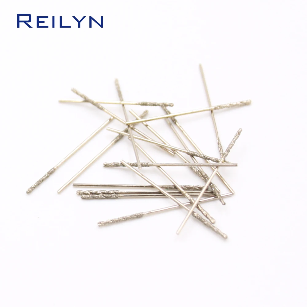 10pc Diamond twist drill Jade glass agate drilling hole grinding bits grinding needle super hard drill diamond emery twist drill