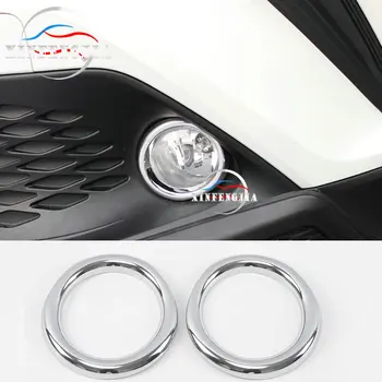 

For Toyota CHR C-HR 18-19 2* ABS Plating Car Front Fog Light Fog Lamp Decorate Ring Trim