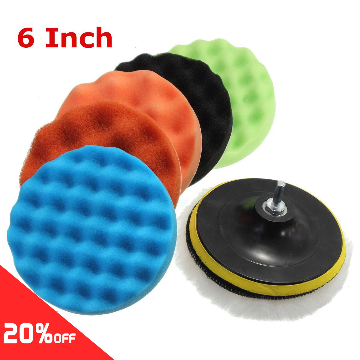 For Car Polisher Compound Polishing 7x 3''5''6''7''Buffing Sponge Polishing Pad Hand Tool Kit Diamond Polishing Pads