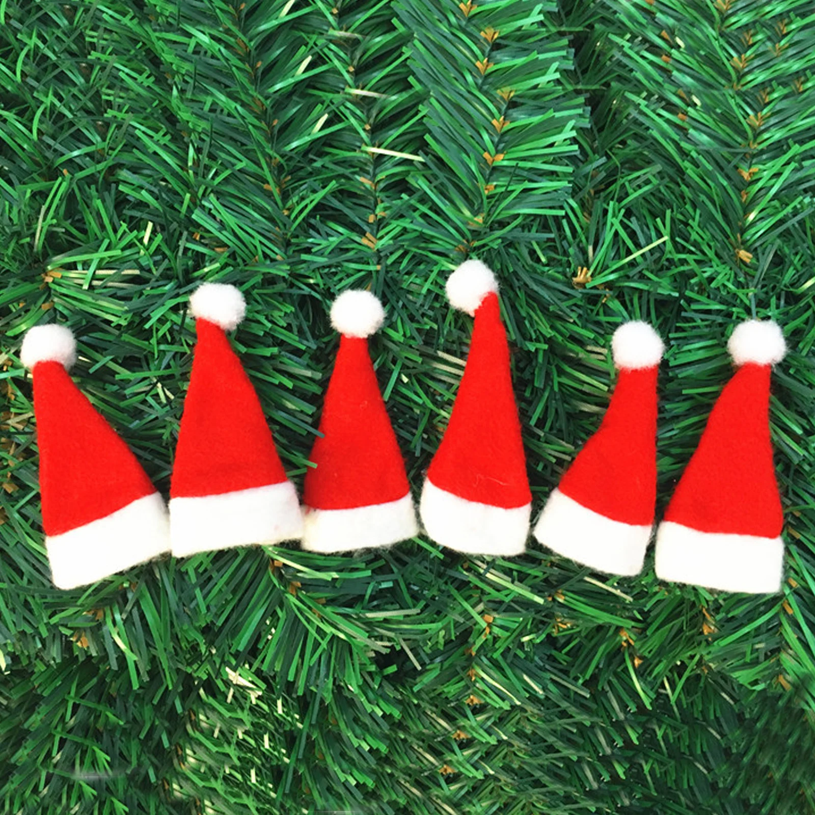 Mini Christmas Hat Santa Claus cap for Lollipop Top Topper Cover Hat For Xmas New Year Festival Party Decoration