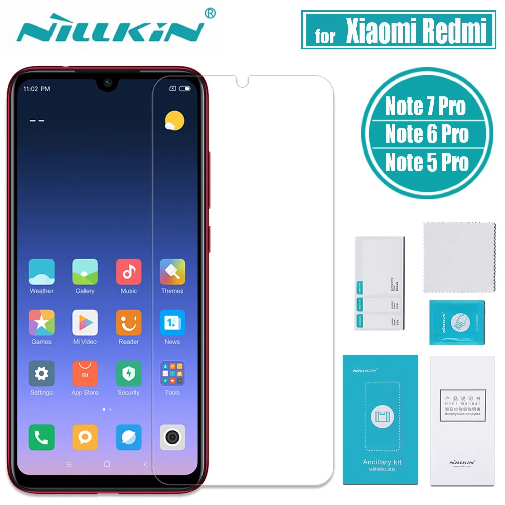 

Xiaomi Redmi Note 7 6 5 Pro Glass Screen Protector NILLKIN 9H Clear Tempered Glass for Xiaomi Redmi Note 7/7s Protective Glass