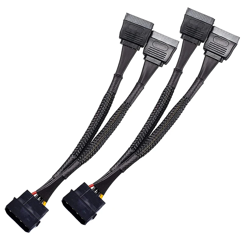 Новинка-4 Pin типа папа IDE/SATA Molex двойной 15Pin Женский SATA Мощность сплиттер адаптер