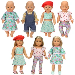 Vêtements de poupées américaines de 17 pouces, ensemble chemise et pantalon pour nouveau né de 43cm, Zapf Nenuco, accessoires pour vêtements de poupées américaines de 18 pouces 