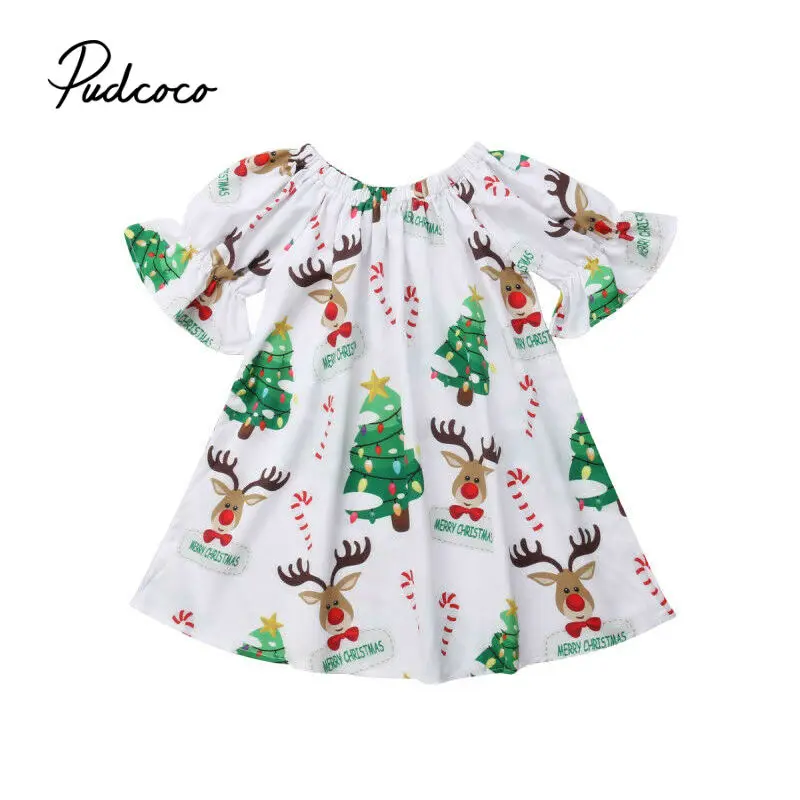 Детское рождественское платье для маленьких девочек винтажное праздничная