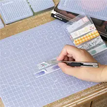 Полупрозрачная доска ручной резки инструмент для ручного счета резиновая резная печать нож художественная ручка нож бумажный коврик самовосhealing вающаяся доска для накипи