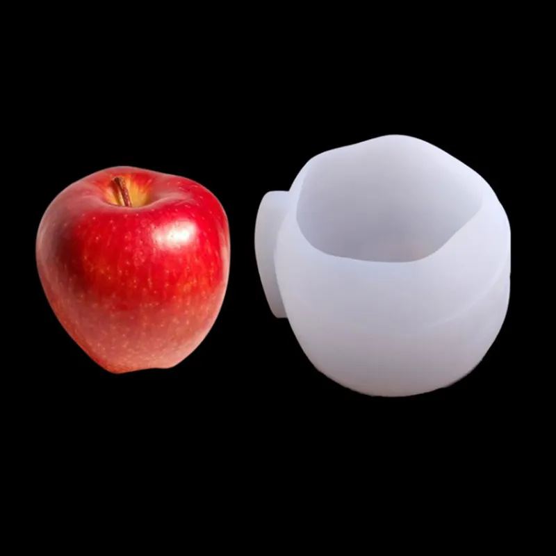 Форма яблока силиконовая форма DIY помадка, мыло, свеча, штукатурка плесень украшение инструмент