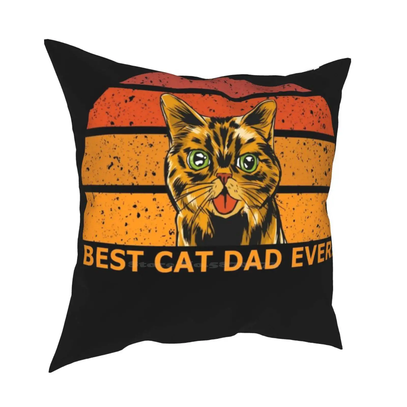 Best Cat Dad Ever Federa Per Cuscino Best Cat Dad Ever Best Cat Dad Cat Daddy Daddy Father Men Animal Lovers I Love Cats Purr