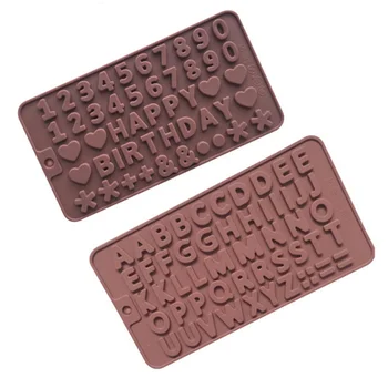 

1pc Silicone Mold Cake Decorating Tools Chocolate Mold Letter and Number Fondant Molds Cookies Bakeware Tools Fondant Mold