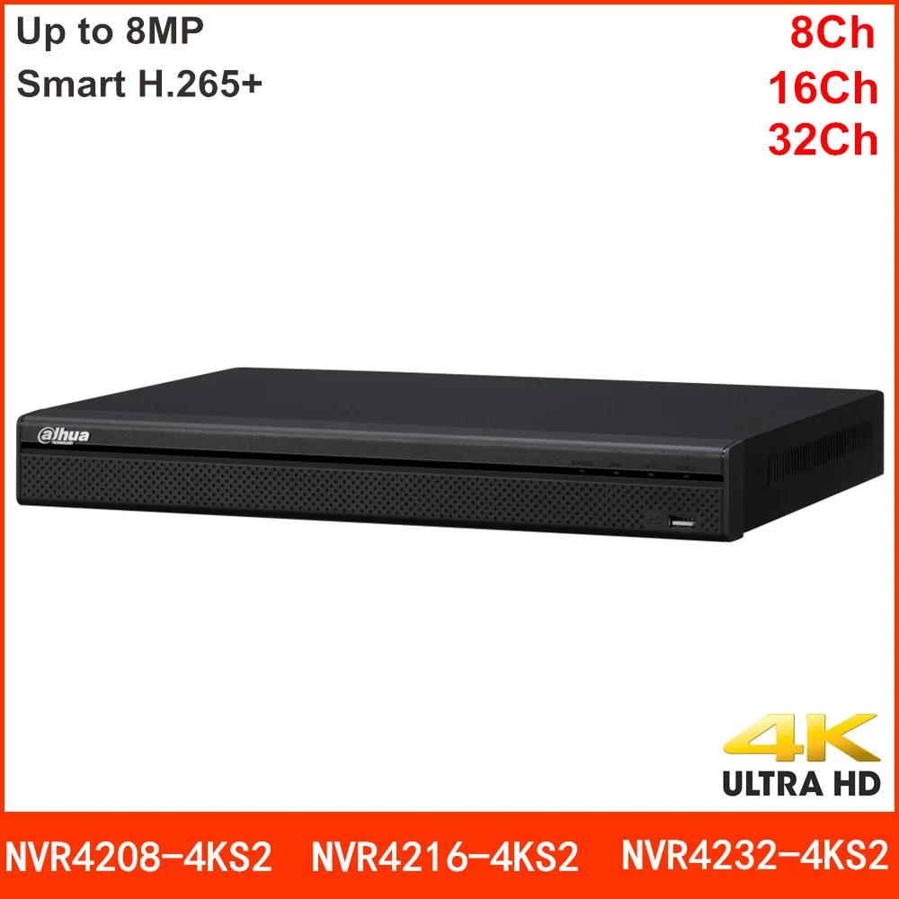 Видеорегистратор Dahua 8 каналов 16 32 4K NVR H.265 воспроизведение до Мп IP-камера версия на