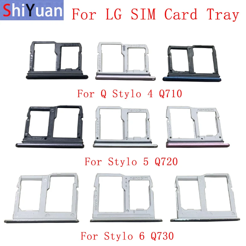 Memory Microsd Card Sim Card Tray Parts Supporto Per Slot Per Schede Sim Per Lg Q Stylo 4 Q710 Stylo 5 Q720 Stylo 6 Q730 Parti Di Ricambio