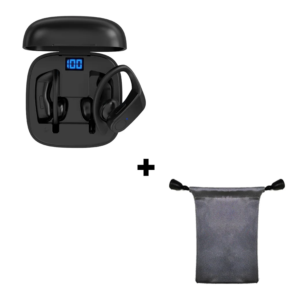 Wireless pop bag TWS B10 беспроводной Bluetooth 5,0 футляр для Наушников Водонепроницаемый Спортивные гарнитуры крюк вкладыши 8D стерео наушники беспроводной зарядки PK Q62 - Цвет: Wireless pop bag