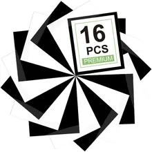 Теплопередача Винил HTV для футболок 12x10 дюймов 16 предварительно вырезанных листов(белый и черный