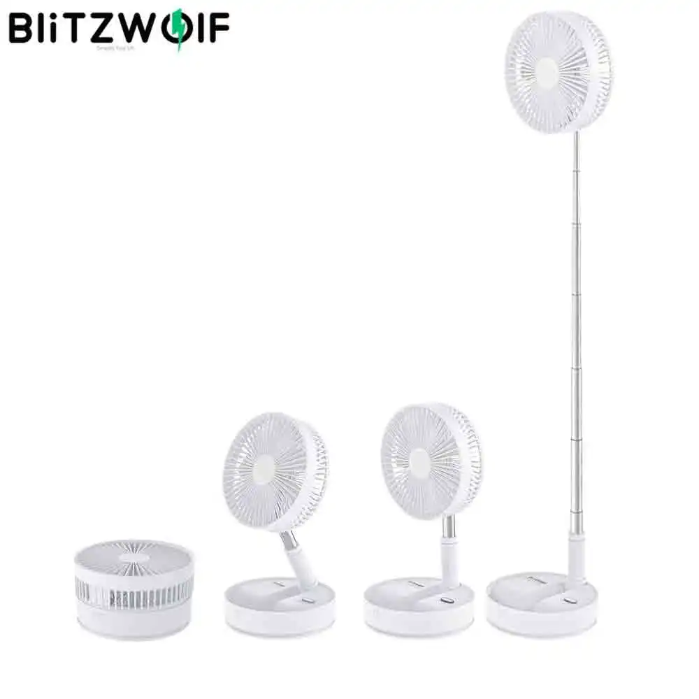 PROD 1005002505021609 BlitzWolf BW-F3 Folding Fan USB Desktop Fan with
Remote Control 7.75 inches Pedestal Fan 4 Wind Mode 3 Gear Wind Speed
7200mAh