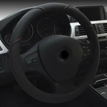 

Inner Steering Wheel Cover Anti-slip Black+Red Accessories Interior Protector