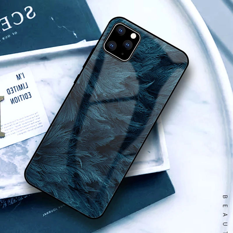 Чехол GFATIH для Apple iPhone 11 с принтом в виде перьев и звездного неба для iPhone 11 Pro Max, чехол для iPhone 7 Plus 8 XS, чехол для Max XR