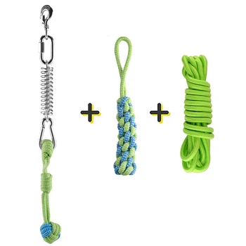 

Play Pull For Dogs Spring Pole Home Muscle Builder Outdoor Hanging Garden Durable Rope Toy Easy Install Bite Resistant Backyard