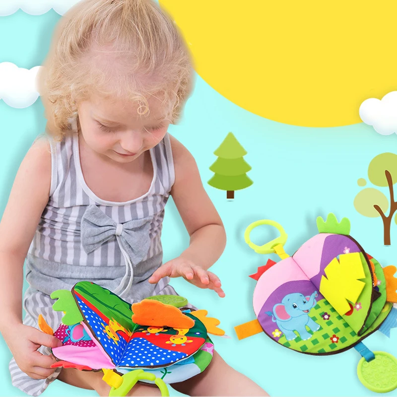 Baby Cloth Book Children Kids Educational Toys Soft Fabric Cartoon Early Learning Story Book Study Toys DS19 4