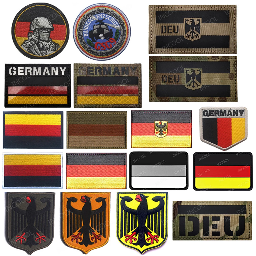 Black Logistics Wallet German Army Bundeswehr Hook and Loop Flag Supply NEW
