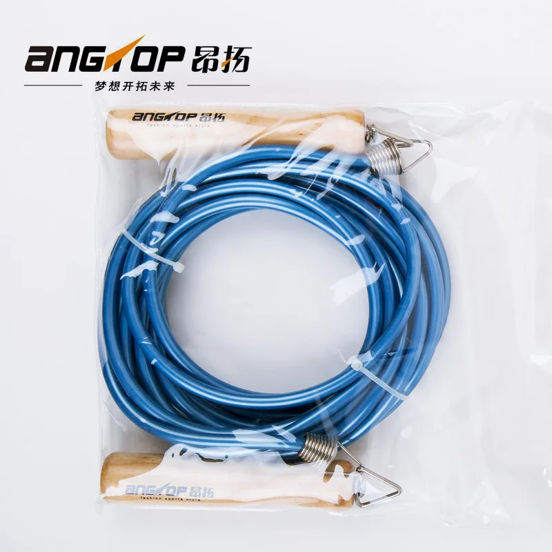 

Ontop Wooden Handle Rubber Training Students Adult Sports 5m Groups Jump Rope Sports Supplies