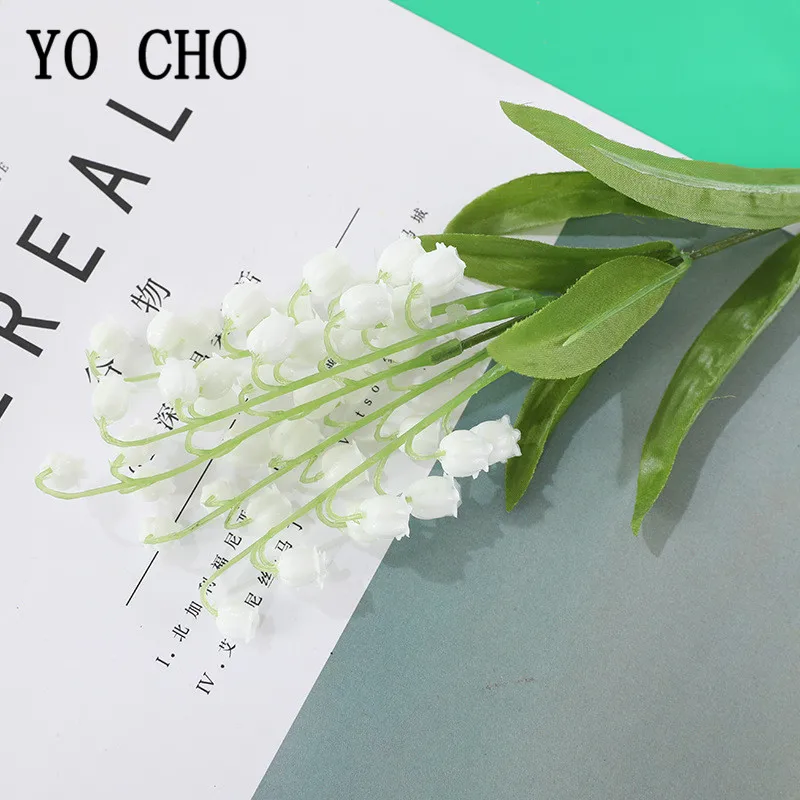 YO CHO Искусственные пластиковые цветы букет домашнее свадебное украшение наружные Мини Искусственные цветы Лилия для сада балкон DIY Dcor