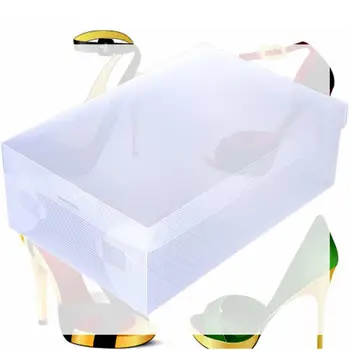 

Transparent Shoe Boxes Plastic Drawer Case Shoe Storage Organizer Box Folding Thickened Dustproof Shoe Container For Home
