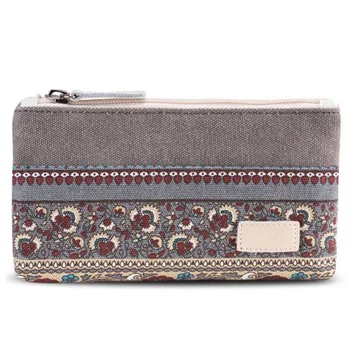 

National Style Digital Storage Bag Ladies Wallet Women's Zipper Canvas Clutch Bag Purse Retro Coin Bag