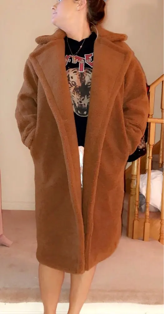 Winter Women Coat Long Plush Faux Fur Coats Women Clothing Lamb White Furry Coat Thicken Warm Soft Fluffy Jacket Autumn